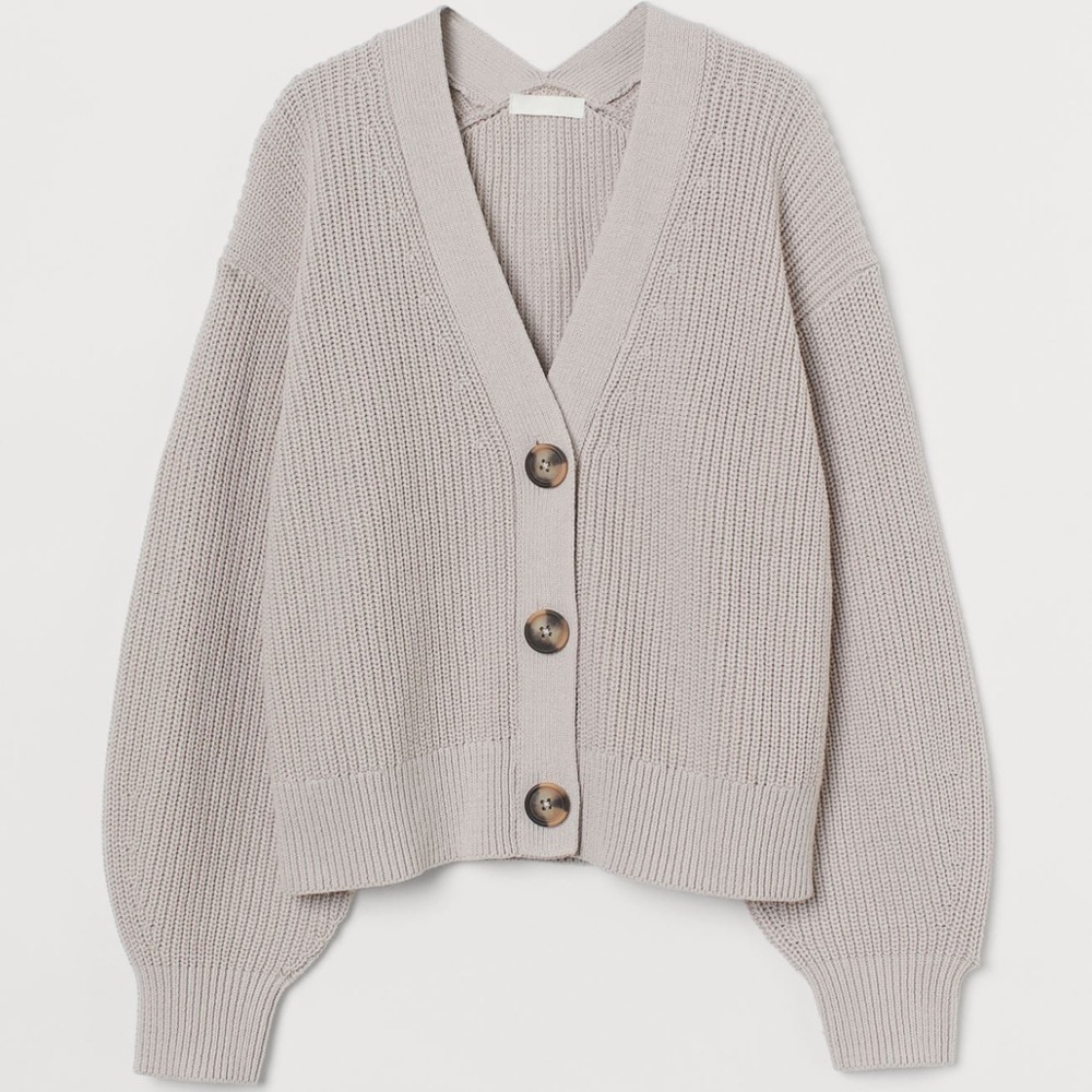 Rib-knit Cardigan